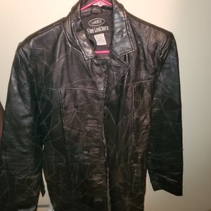 Black leather jacket